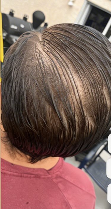 Founder's scalp before using Loxstar